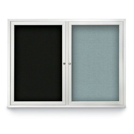 United Visual Products Corkboard, Cork/Black, 36" x 36" UV403I-BLACK-CORK